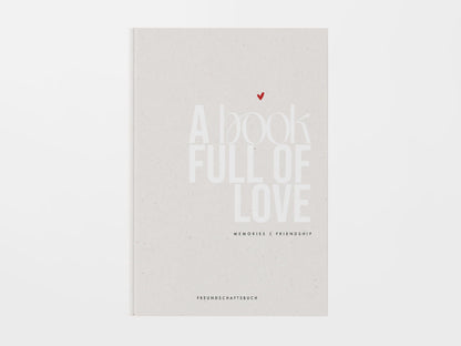 Freundebuch, DIN A5, beige | Freundebuch Erwachsene modern | Erinnerungsbuch Freunde | Gästebuch Freunde | Geschenk beste Freundin