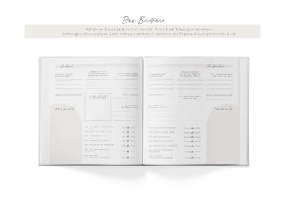 Gästebuch Hochzeit | Always & forever, beige, personalisiert | Ausfüllbuch, Erinnerungsbuch