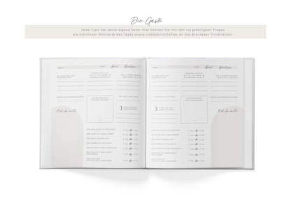 Gästebuch | Just love, beige, personalisiert | Ausfüllbuch, Erinnerungsbuch