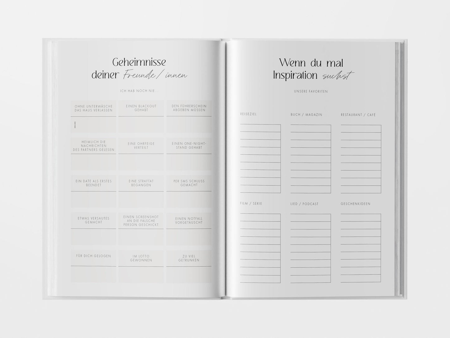 Freundebuch, DIN A5, beige | Freundebuch Erwachsene modern | Erinnerungsbuch Freunde | Gästebuch Freunde | Geschenk beste Freundin