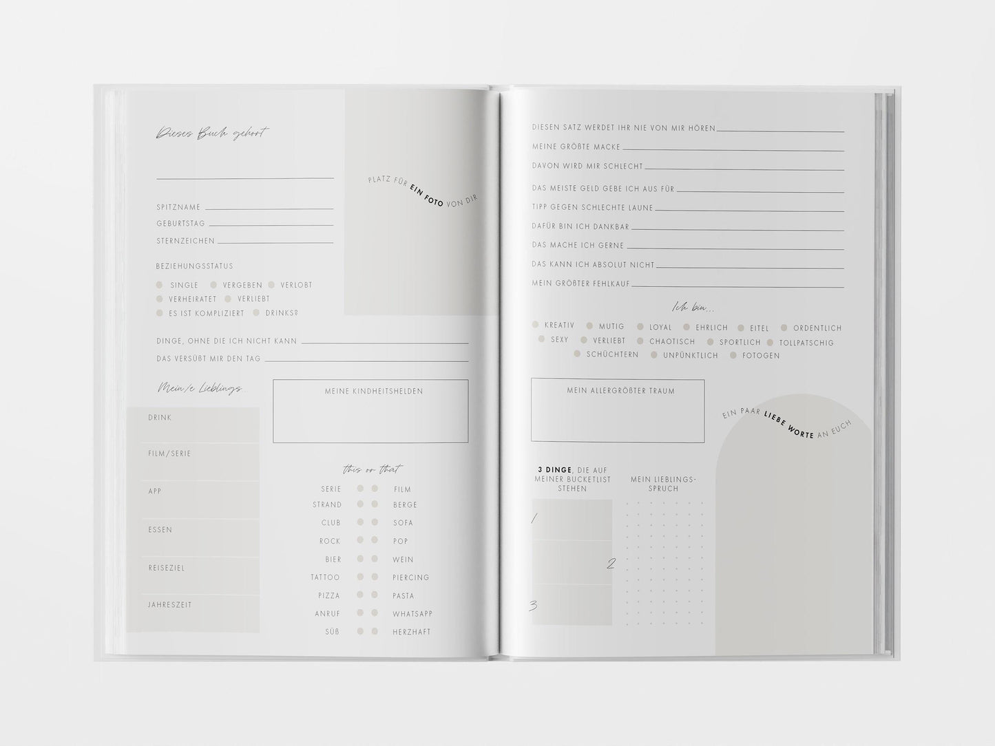 Freundebuch, DIN A5, Pink | Freundebuch Erwachsene modern | Erinnerungsbuch Freunde | Gästebuch Freunde | Geschenk beste Freundin