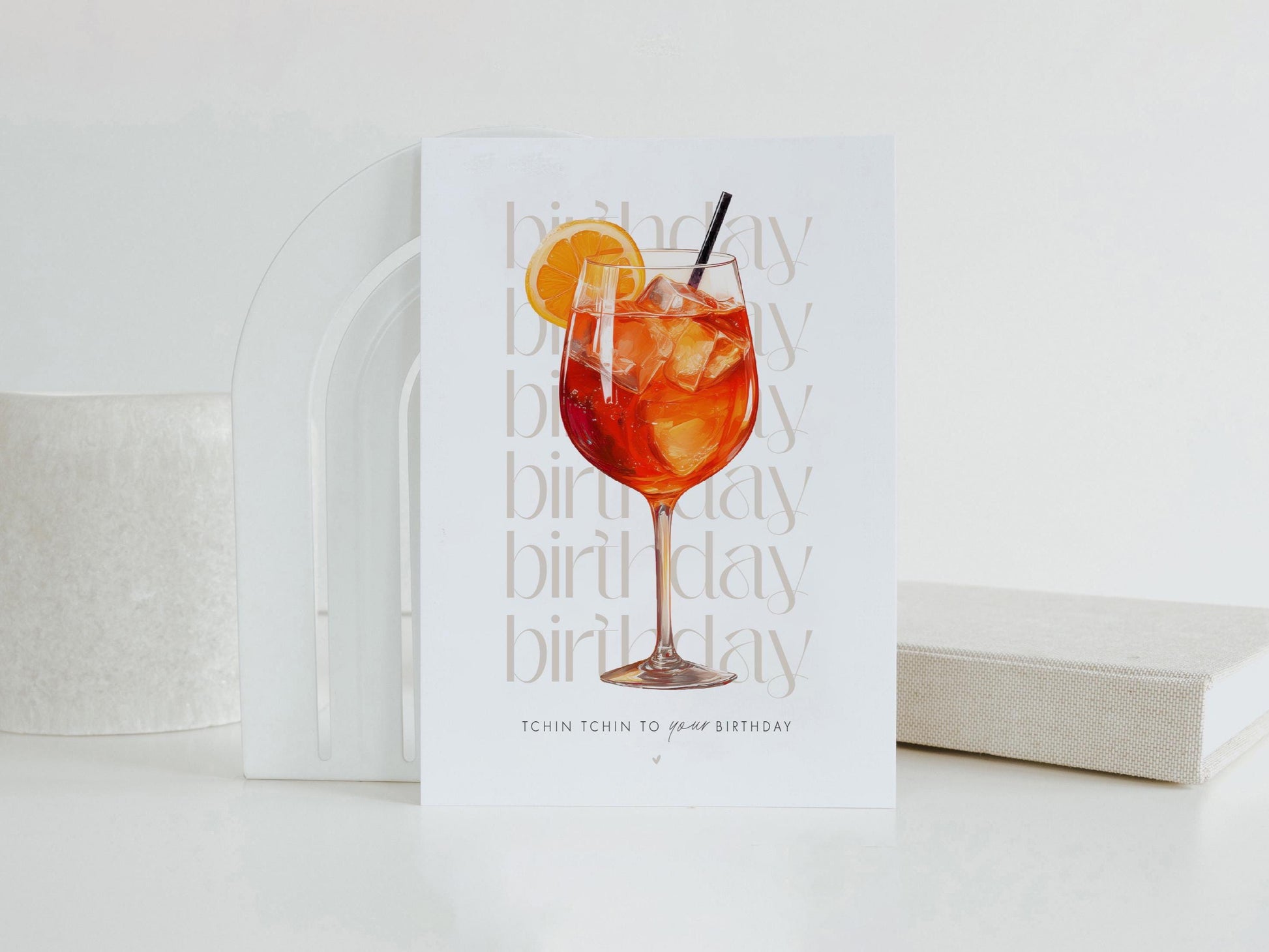 Postkarte | Birthday Aperol orange