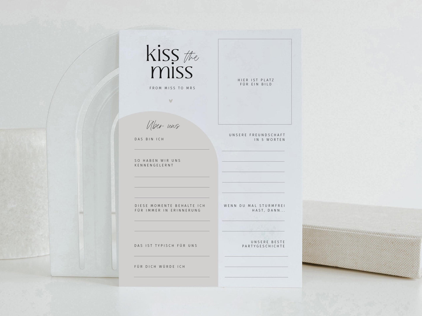 JGA Ausfüllkarten Set, DIN A5 | Junggesellinnenabschied Spiele | Tippkarten Braut | Bridal Shower Spiele | JGA Geschenk Idee