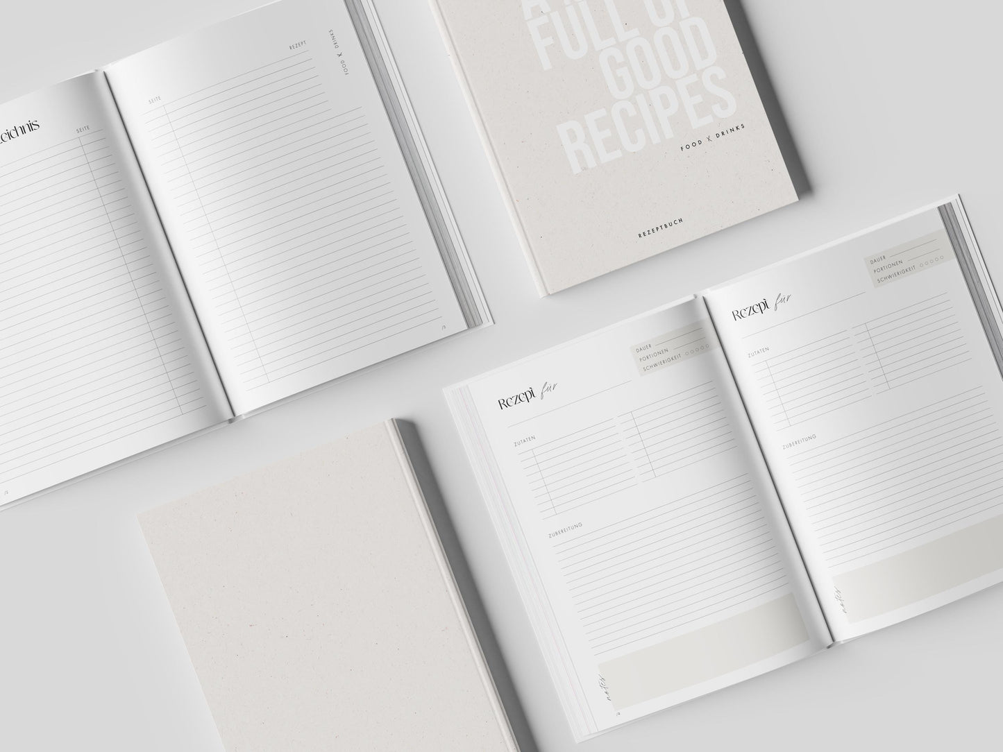 Rezeptbuch | Food & Drinks | Coffee Table Book, Rezeptbuch zum selbst Ausfüllen