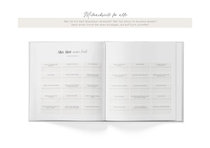 Gästebuch Hochzeit | Always & forever, beige, personalisiert | Ausfüllbuch, Erinnerungsbuch