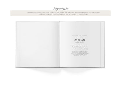 Gästebuch Hochzeit | Always & forever, beige, personalisiert | Ausfüllbuch, Erinnerungsbuch