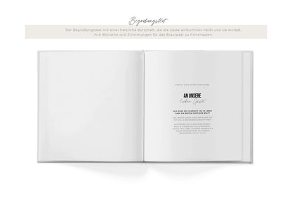 Personalisiertes Hochzeitsgästebuch | Always & forever, beige/rot, personalisiert | Gästebuch Hochzeit personalisierbar | Erinnerungsbuch