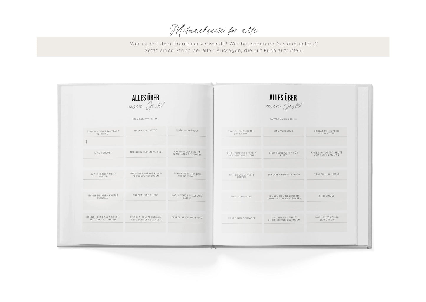 Personalisiertes Hochzeitsgästebuch | Always & forever, beige/rot, personalisiert | Gästebuch Hochzeit personalisierbar | Erinnerungsbuch