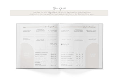 Personalisiertes Hochzeitsgästebuch | Always & forever, pink/rot, personalisiert | Ausfüllbuch, Erinnerungsbuch