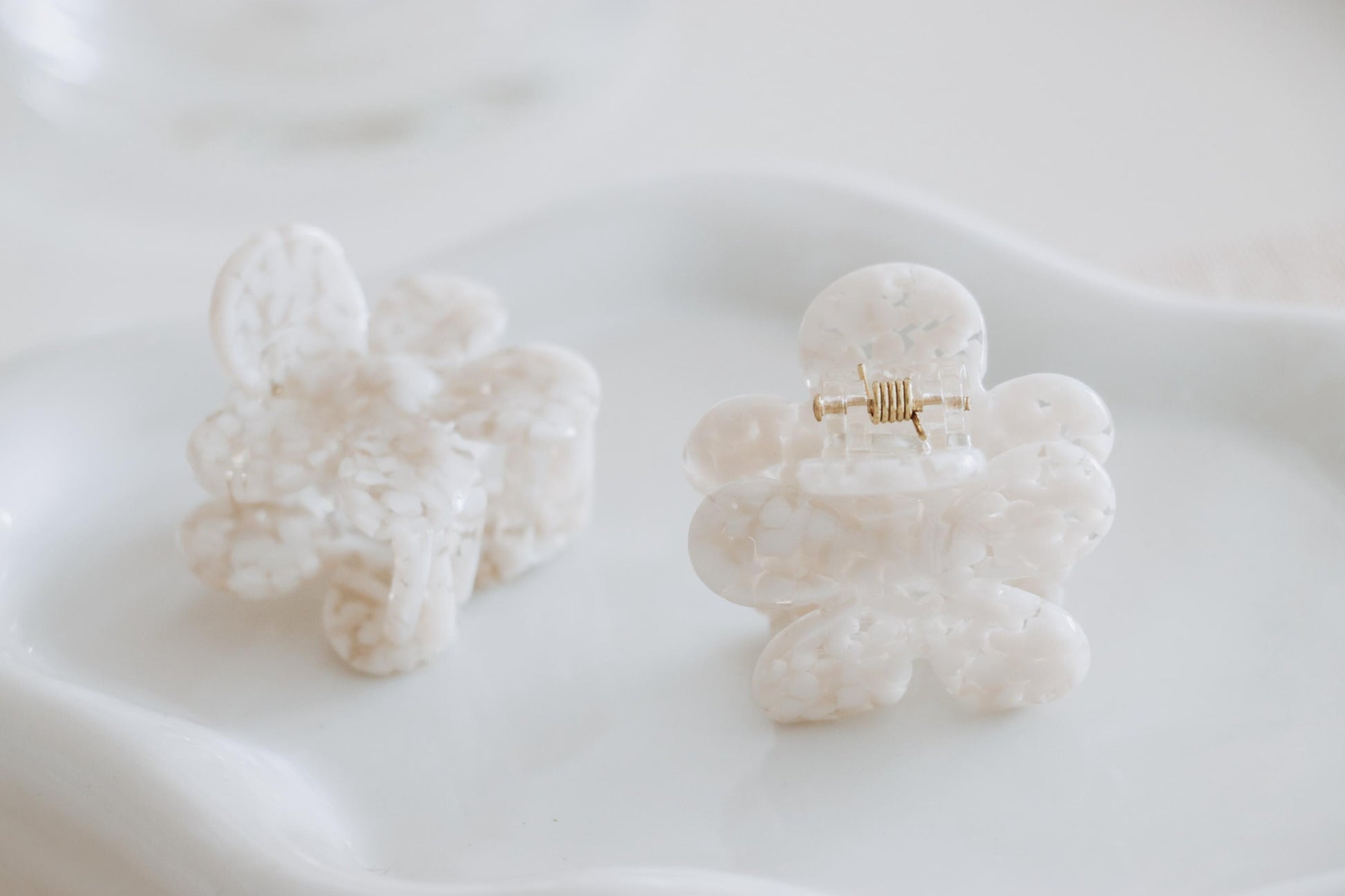 Haarklammer | Flower Cream, mini | Haarschmuck Kinder